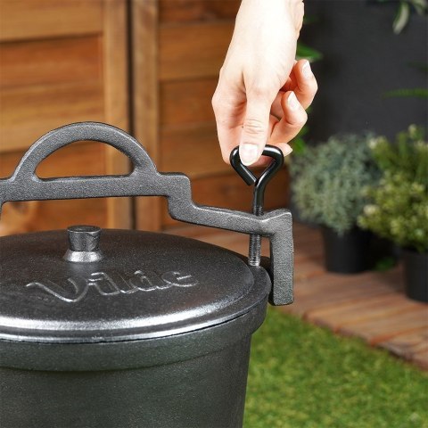 Kociołek żeliwny na ognisko na nóżkach z pokrywką CAST LINE 4L VILDE 199049