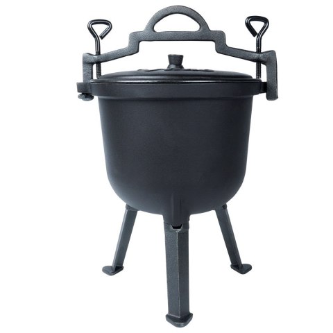 Kociołek żeliwny na ognisko na nóżkach z pokrywką CAST LINE 8L VILDE 199051