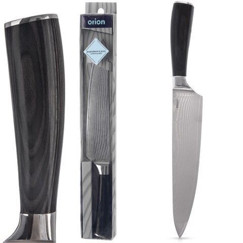 Nóż kuchenny szefa kuchni stalowy pojedyńczy DAMASCUS 33.5cm ORION 831177
