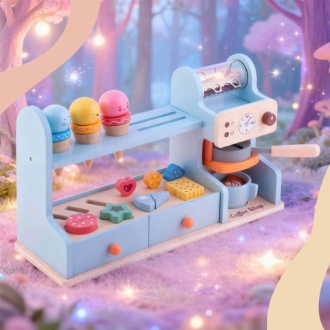 Drewniana kawiarnia lodziarnia zabawka dla dzieci Nukido NK-880