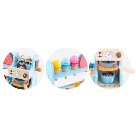 Drewniana kawiarnia lodziarnia zabawka dla dzieci Nukido NK-880