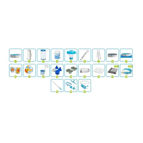 Basen ogrodowy stelażowy 457 x 107 cm zestaw 21w1 INTEX 26724