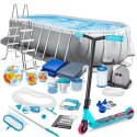 Basen ogrodowy stelażowy 610 x 305 x 122 cm 21w1 INTEX 26798 + hulajnoga GRATIS