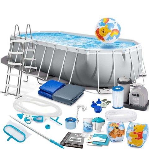 Basen ogrodowy stelażowy 610 x 305 x 122 cm 21w1 INTEX 26798 + hulajnoga GRATIS