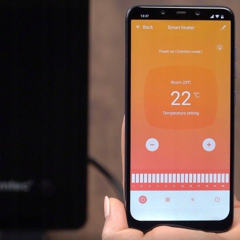 Grzejnik elektryczny WARMTEC EGW-20C 2000W z WiFi czarny Warmtec