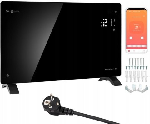 Grzejnik elektryczny WARMTEC EGW-20C 2000W z WiFi czarny Warmtec