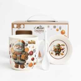KUBEK ŚWIĄTECZNY - zestaw w pudełku z zaparzaczem i łyżeczką 350 ml KB34WZ2