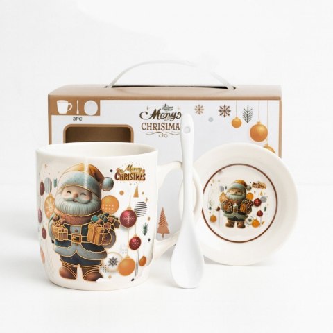 KUBEK ŚWIĄTECZNY - zestaw w pudełku z zaparzaczem i łyżeczką 350 ml KB34WZ2