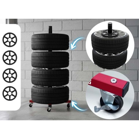 Stojak na opony koła wieszak na 4 opony Humberg HM-387