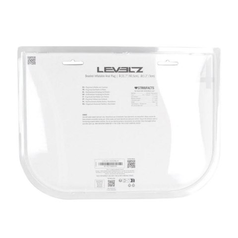 Beaded Inflatable Silicone Anal Plug - Black