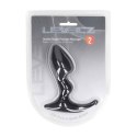 Double Ripple Silicone Prostate Massager - Black