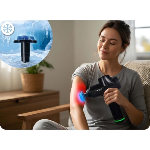 Pistolet do masażu ciała masażer 9 nakładek NS-503 Neo-sport czarny