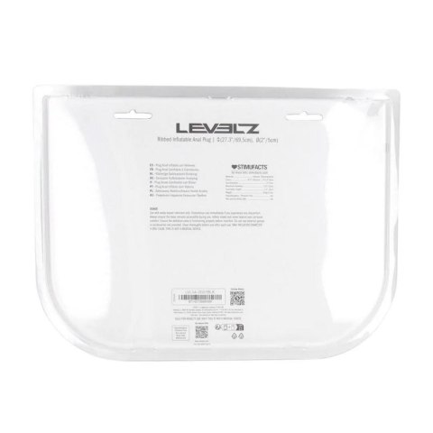 Ribbed Inflatable Silicone Anal Plug - Black