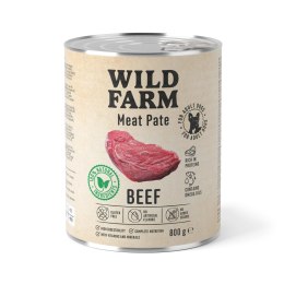 Wild Farm Pate Beef 800g - Mokra Karma z Wołowiną dla Psów