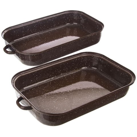 Brytfanna gęsiarka z pokrywką do piekarnika emaliowana prostokątna 1.5L ORION 127020