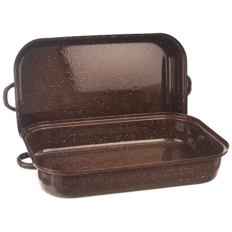 Brytfanna gęsiarka z pokrywką do piekarnika emaliowana prostokątna 1.5L ORION 127020