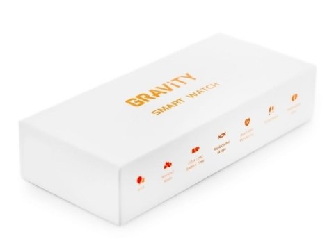 Smartwatch Gravity Różowe Złoto Bordowy 2 Paski GT17-6