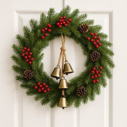 Świąteczna dekoracja - metalowe dzwonki 35 cm - WOZ52