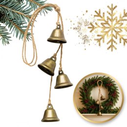Świąteczna dekoracja - metalowe dzwonki 40 cm - WOZ51