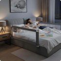 Barierka ochronna do łóżka zabezpieczająca bramka blokada160 cm Nukido NK-227 szara