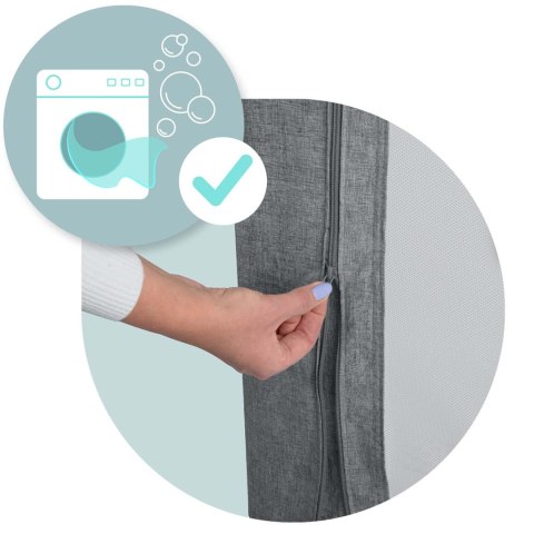 Barierka ochronna do łóżka zabezpieczająca bramka blokada160 cm Nukido NK-227 szara