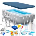 Basen ogrodowy stelażowy 400 x 200 x 122 cm 18w1 INTEX 26790