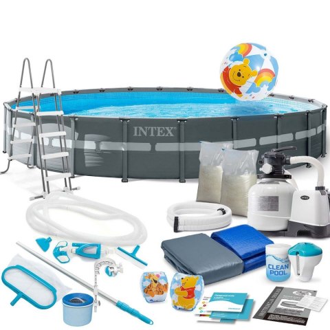 Basen ogrodowy stelażowy 732 x 132 cm 20w1 INTEX 26340 + hulajnoga GRATIS