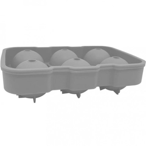 Foremki silikonowe do kostek lodów, na 6 dużych kulek lodu, szary FNL01