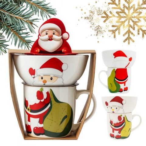 KUBEK ŚWIĄTECZNY 350 ml - zestaw z miseczką 400 ml KB35WZ4