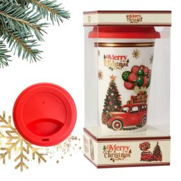 KUBEK ŚWIĄTECZNY - zestaw w pudełku z silikonowym zaparzaczem 400 ml KB31WZ1