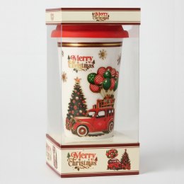 KUBEK ŚWIĄTECZNY - zestaw w pudełku z silikonowym zaparzaczem 400 ml KB31WZ1