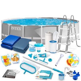 Basen ogrodowy stelażowy 427 x 107 x 107 cm zestaw 21w1 INTEX 26720