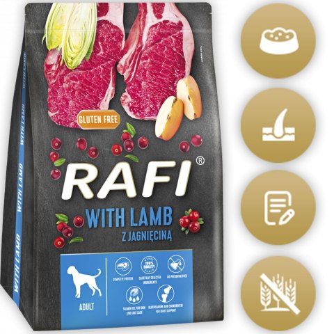 Sucha Karma Dla Psa RAFI Adult z Jagnięciną 3 kg - 2 szt. RAFI