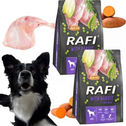 Sucha Karma Dla Psa RAFI Adult z Królikiem 3 kg - 2 szt. RAFI