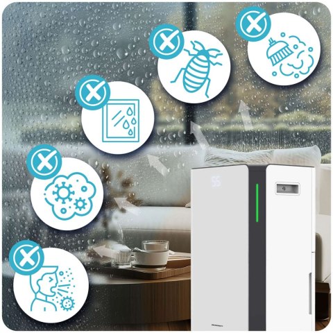 Osuszacz powietrza kompresorowy - pochłaniacz wilgoci 20l/24h higrostat Berdsen BD-532 biały