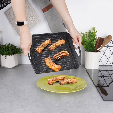 PŁYTA DO SMAŻENIA GRILLOWANIA GRANITOWA GRANDE 34X26.5 CM ORION 111181