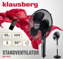 WENTYLATOR PODŁOGOWY Z PILOTEM I TIMEREM 40cm 50W KLAUSBERG KB-7476