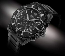 Zegarek Męski Giewont Chronograph Sapphire Czarno Tytanowy GW3970-B1