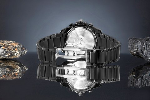 Zegarek Męski Giewont Chronograph Sapphire Czarny GW3970-B4