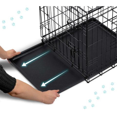 Metalowa klatka kennelowa dla psa + legowisko 75 x 45 x 54 cm PH-200