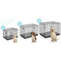 Metalowa klatka kennelowa dla psa + legowisko 75 x 45 x 54 cm PH-200