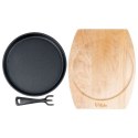 Patelnia do serwowania żeliwna z deską CAST LINE 22 cm VILDE 199072