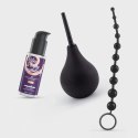 CRUSHIOUS ANAL THRILL ANAL DOUCHE 90ML WITH ANAL LUBRICANT 50ML AND 10 BEAD ANAL CHAIN