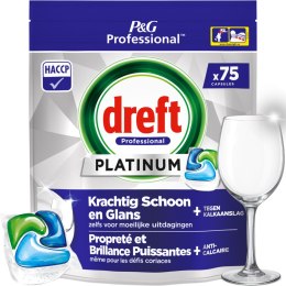 Dreft Professional Kapsułki Do Zmywarki Platinum All in One Regular 75 szt. Dreft