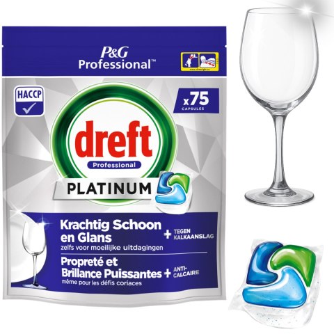Dreft Professional Kapsułki Do Zmywarki Platinum All in One Regular 75 szt. Dreft