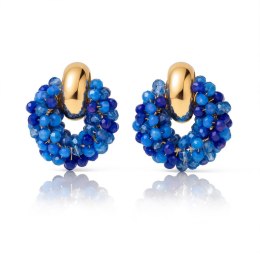 Kolczyki przy uchu ozdobne wianiuszki z koralikami K1715