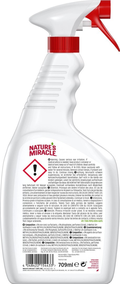 Nature's Miracle Stain & Odour Remover CAT 709 Ml