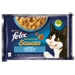 Felix Sensations Sauces Karma Dla Kota Smaki Rybne W Sosie 4x85g