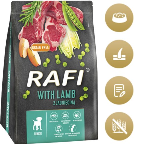 Sucha Karma Dla Psa RAFI JUNIOR z Jagnięciną 3 kg - 1 szt. RAFI