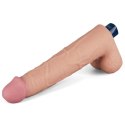 10.5" REAL SOFTEE Rechargeable TPE Vibrating Dildo(Flesh)